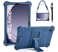 KATUMO Silicone Case For Samsung Galaxy Tab A9 8.7-inch (SM-X110/ SM-X115/ SM-X117) Soft Rubber Case with Stylus Pen Shoulder Strap, Kids Case for Galaxy Tab A9 8.7-inch