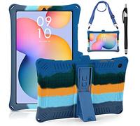 KATUMO Silicone Case for Samsung Galaxy Tab S6 Lite 10.4 inch 2024 2022 2020 Tablet (SM-P620N / P625N / P610/P613/P615/P619) Soft Rubber Cover with Stylus Pen Shoulder Strap S6 Lite Case Kids
