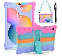 KATUMO Silicone Case for Samsung Galaxy Tab S6 Lite 10.4 inch 2024 2022 2020 Tablet (SM-P620N / P625N / P610/P613/P615/P619) Soft Rubber Cover with Stylus Pen Shoulder Strap S6 Lite Case Kids