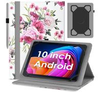 KATUMO Universal Case for 10-10.5 inch Tablet, Folio Leather Case Compatible with BYYBUO/HotLight/TABWEE/Freeski/DOOGEE Tab A9/Rebecco/Hasskya/Ainmel/Hakaug/TECLAST P30 Tablet 10 inch, Portable Cover