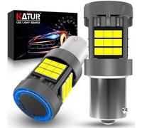 KATUR 1156 BAU15S LED Bulb, Canbus 500% Brightness 3000LM 6000K Xenon White with Cooling Fan 7507 PY21W LED for Back up Light Reverse Light Turn Signal Light Brake Light, 2PCS