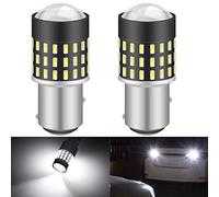 KATUR 1157 BAY15D 1016 1034 7528 Led Light Bulb 3014 54 Chipsets 650 Lumens Replace for Turn Signal Back Up Reverse Brake Tail Stop Parking RV Lights,Xenon White(Pack of 2)