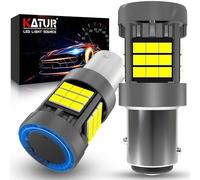 KATUR 1157 BAY15D LED Bulb, Canbus 500% Brightness 3000LM 6000K Xenon White with Cooling Fan P21/5W 1157A 1157NA LED for Daytime Running Light Turn Signal Light Brake Light, 2PCS