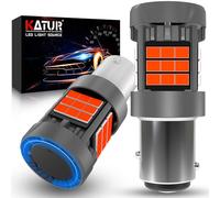 KATUR 1157 BAY15D LED Bulb, Canbus 500% Brightness 3000LM Brilliant Red with Cooling Fan P21/5W 1157A 1157NA LED for Brake Light, 2PCS