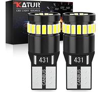 KATUR 194 LED Light Bulb 6000K White Super Bright 168 2825 W5W T10 Wedge 24-SMD 3014 Chipsets LED Replacement Bulbs CANBUS Error Free for Car Dome Map Door Courtesy License Plate Lights (2pcs,White)