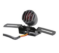 KATUR 1Pcs 12V 10W Motorcycle Tail Light Stop Licenses Brake Lamp For Chopper Bobber Cafe Racer,Bullet Steel Housing Motos Light For Harley