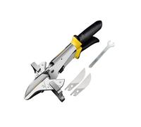 KATUR 22.5°-45° Angle Miter Shear Cutter, Multi-Function Trunking Scissors, Quarter Round Cutting Tool for Cutting PVC PPR PE Pipe, Branch, Wire, Including 2 Spare Blade and Small Wrench