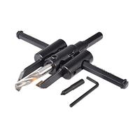 KATUR 30mm to 120mm Adjustable Circle Hole Cutter Adjustable Plane Type Metal Wood Circle Cutter Kit Wood Drywall Drill Bit Saw Round Cutting(30-120mm)