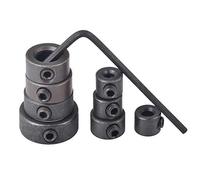 KATUR 8Pcs Woodworking Drill Bit Depth Stop Collars Ring Positioner Locator with Hex Wrench to Tighten and Stops Set-Screws 3, 4, 5, 6, 8, 10, 12, 16mm Diameter