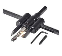 KATUR Adjustable Hole Saw Circle Hole Cutter Drill Bit Kit 30mm to 200mm, Heavy Duty Wood Drywall Drill Bit Saw Round Cutting, Woodworking Twist Hole DIY Tools