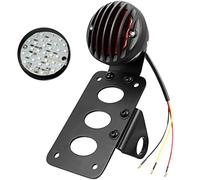 KATUR Black Motorcycle Side Mount Tail Light Brake License Plate Bracket Taillight for S uzuki Y amaha H arley B obber C hopper