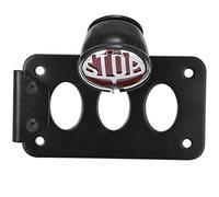 KATUR Black Motorcycle Tail Light Len Brake Light Running Light License Plate Light with Bracket Rear Light Fits for axle H onda Y amaha S uzuki K awasaki H arley B obber C hopper