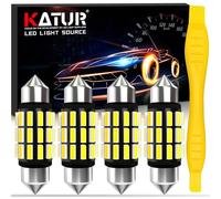 KATUR C5W LED bulb 12V 24V, 36mm 1.42'' Festoon LED Canbus 6000K White 6418 6461 6451 Car Interior Bulbs Dome Courtesy Trunk License Plate Light, 4pcs