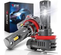 KATUR H11 LED Headlight Bulbs, 100W 30000LM 6000K Xenon White H11 Headlight Bulb 1:1 Mini Size Plug and Play H8 H9 H11 LED Bulb, Pack of 2