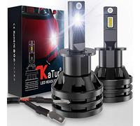 KATUR H3 Led Headlight Bulbs Mini Design Upgraded Chips Extremely Bright 12000 Lumens Waterproof All-in-One LED Headlight Conversion Kit 55W 6500K Xenon White-2 Years Waranty