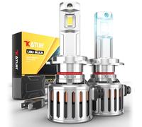 KATUR H7 Led Headlight Bulb, 200W 40000LM 6000K White 900% Brightness Super Bright 360 Degree Adjustable Beam Angle 12V 24V Led H7 Headlight Bulb Canbus Error Free Conversion Kit, 2 PCS