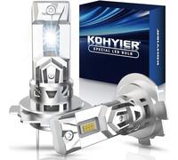 KATUR H7 LED Headlight Bulb, 30000LM Super Bright 6000K Xenon White H7 LED Bulb, All-in-One 1:1 Mini Size Plug and Play No Adapter Required Non-Polarity H18 Headlight Bulb, Pack of 2