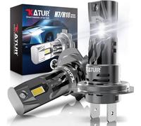 KATUR H7 LED Headlight Bulbs 20000LM, Upgraded 6000K Xenon White Wireless H7 LED Bulb Mini Size Plug and Play, Pack of 2