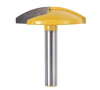 KATUR Horizontal Crown Router Bit, 8mm Shank, 1-3/4" Width, 1.65" Radius, Carbide, Round-Over Cut, Bowl Router Bit, 1 Flute