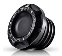 KATUR Motorcycle Black CNC Fuel Gas Oil Cap Rough Crafts Flush Mount Billet Aluminum Fuel Tank Cap for Harley Sportster XL 1200 883 1996-2014