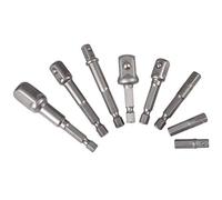 KATUR Socket Adapter Set, 8Pcs Nut Driver Power Drills, Impact Socket Bit, Hex Adapter Extension Set, 1/4, 3/8, 1/2 Inch Drive Socket Wrench Adapter for Auto Home Repair Masonry Tools