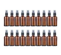 Katutude Amber Glass Spray Bottle 20 Pieces Empty Spray Bottle 100ml Fine Glass Spray Bottle Refillable Small Empty Glass Spray Bottle Portable for Cosmetic Essential Oils
