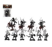 Katutude Ancient Soldier Toy - 60pcs Medieval Knight Figures Static Military Soldier Model - Archaic Soldiers Middle Ages Army Infantry Soldiers Model Toy Set for Kids