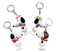 KATVVYE 4pcs Cute Character Keychain, Cute Anime Keychain Pendant, 3D Personality Pendant Decoration Gift for Men, Girls and Boys