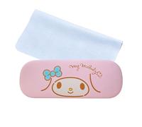 KATVVYE Hard Shell Glasses Case With Cleaning Cloth - Portable Protective Anime Cartoon Design for Boys and Girls (Pink)