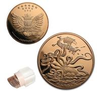 Katy Craig 10 x 1oz Copper Rounds Kraken Sea Monster 999 Fine Bullion Supplied in Tub