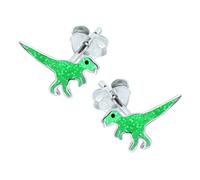 Katy Craig Green T Rex Dinosaur Earrings - Sterling Silver Gift