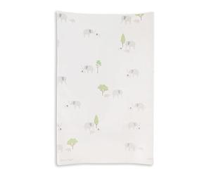 KATY Deluxe Anti Roll Baby Unisex Waterproof Wedge Changing Mat with Curved Sides Elephant Family Design