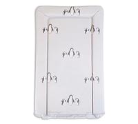 KATY Deluxe Baby Unisex Waterproof Wipeable Changing Mat with Raised Edges - Penguin Family Grey Design