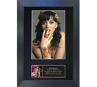 KATY PERRY Signed Autograph Mounted Photo Reproduction PRINT A4 Rare (297 x 210mm) #232 (Black Frame)
