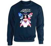 Katy Pretty Concert Perry The Lifetime Uk Tour 2025 Concert Sweatshirt Band Brit Pop Graphic Print and UK Tour Print Music Fan Merchandise Jumper (Navy, 9 Years)
