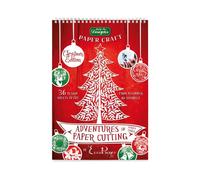 Katy Sue Adventures in Paper Cutting Template Pad, Series 3. 36 Pages of Christmas Paper Cutting Templates. 12 Designs with 3 Copies of Each in a Ring-Bound Pad. 170 GSM. Designs Fit A4 Frames