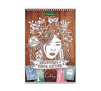 Katy Sue Adventures in Paper Cutting Template Pad, Series 6. 36 Pages of World-Inspired Paper Cutting Templates. 12 Designs with 3 Copies of Each in an A4 Ring-Bound Pad. 170 GSM