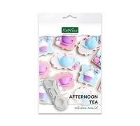 Katy Sue Afternoon Tea Silicone Mould for Cake Decorating & Craft. Cupcake 31 x 27, Teacup 22 x 32, Teapot 36 x 46 Millimetres. Use with Fondant, Sugar Paste & Clay from Katy Sue Moulds. UK-Made