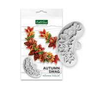 Katy Sue Autumn Swag Silicone Mould for Cake Decorating & Craft. Makes a Leafy Garland or Swag 104 x 48 millimetres for Fondant, Sugar Paste, Air Dry & Polymer Clay, UK-Made by Katy Sue Moulds