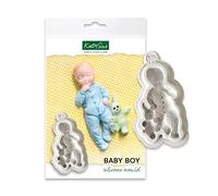 Katy Sue Baby Silicone Mould for Cake Decorating & Craft. Use with Fondant, Sugar Paste & Air Dry Clay. Baby is 85mms or 3.5 Inches Long x 40mms or 2 Inches Wide from Katy Sue Moulds