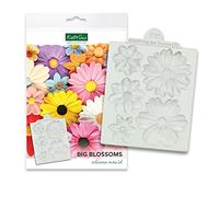 Katy Sue Big Blossoms Silicone Mould for Cake Decorating, Cookie Decorating & Craft. Use with Fondant, Sugar Paste & Air-Drying Clay. Makes 5 Flower Heads from 45 to 78 Millimetres by Katy Sue Moulds