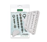 Katy Sue Chains Silicone Mould for Cake Decorating & Crafts use with Fondant & Air Dry Clay. Makes Links and Chains - Long Chain 134 Long x 11 Wide in Millimetres by Katy Sue Fondant Moulds