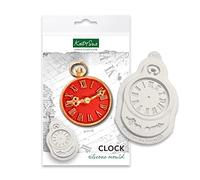 Katy Sue Clock Silicone Mould for Cake Decorating & Crafts for Fondant, Sugar Paste & Air Dry Clay from Katy Sue Designs Fondant Moulds. Clock Face 49 Millimetres Diameter & Hand 18 Millimetres