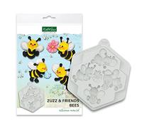 Katy Sue Designs CE0110 Zuzz & Friends Bees Silicone Mould for Cake Decorating, Crafts, Cupcakes, Sugarcraft, Candies, Cards and Clay, Food Safe Approved, Made in The UK