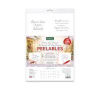 Katy Sue Designs from Our House to Yours at Christmas Peelables, 48 Transparent Sentiment Stickers, Self-Adhesive Greetings for Christmas Card Making & Crafts, Made in UK