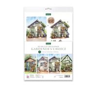 Katy Sue Designs Gardener’s Choice Die Cut Decoupage Pack - 12 Sheets for 3D Card Making, Garden Themed Card Making Supplies with Sentiments & Card Toppers on 150gsm Paper. UK-Made.