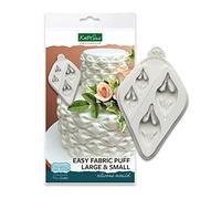 Katy Sue Easy Fabric Puffs 2-in-1 (Large & Small) Silicone Mould for Cake Decorating (from The Ceri Griffiths Creative Cake System). Made in The UK.