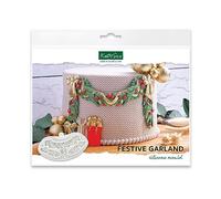 Katy Sue Festive Garland Silicone Mould for Christmas Cake Decorating & Craft. Makes a Christmas Garland 125 Wide x 75 Drop in Millimetres & Bow for Fondant, Air Dry & Polymer Clay, UK-Made