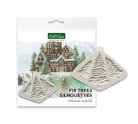 Katy Sue Fir Trees Silhouettes Silicone Mould for Christmas Cake Decorating & Craft. Makes 3 Sizes of Fir Tree: 80 x 50, 60 x 37, 48 x 30 Millimetres & Depth of 4 Millimetres for Fondant & Clay