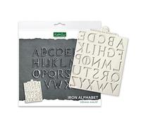 Katy Sue Iron Alphabet Silicone Mould for Cake Decorating & Crafts - Makes A to Z Letters in Upper Case/Capital Letters in a Fantasy, Chiselled, Medieval, Game of Thrones-esque Style